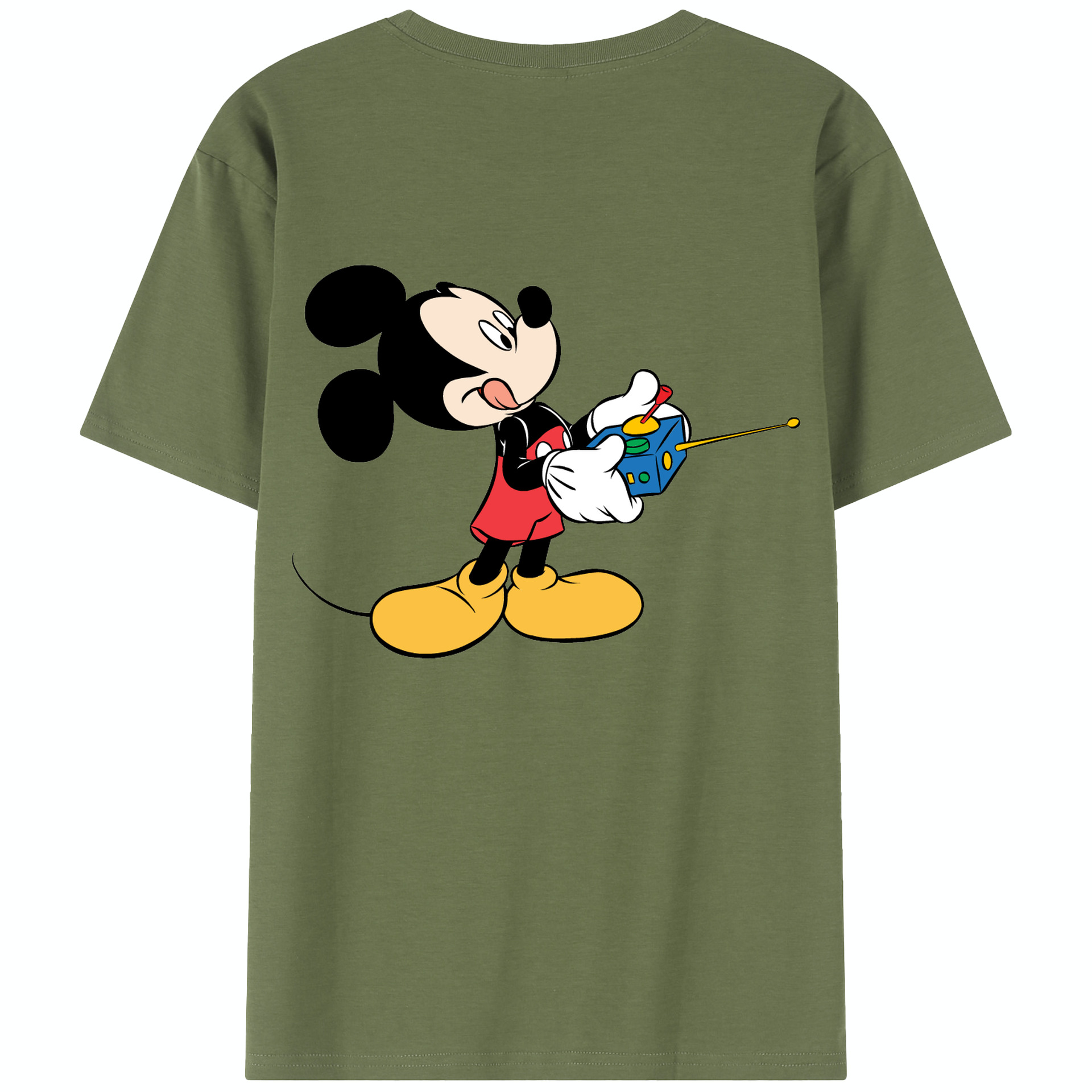 （画像用） ミッキーマウス Mickey Mouse 綿100％半袖Tシャツ（背面プリント）